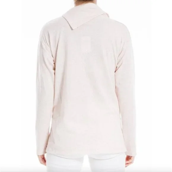 Max Studio Long Sleeve Split Neck Pullover Blush Women's Size M - Picture 3 of 8